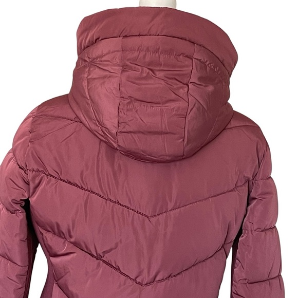 Andrew Mark Walker Faux Fur Jacket Coat Women’s Size S Pink Terra Rosa Hooded - Picture 9 of 12